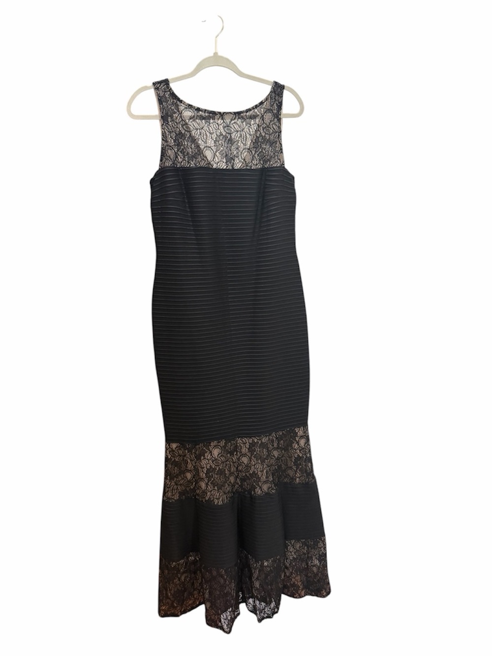 London Times Black Lace Illusion Gown size 12 - Picture 2 of 7